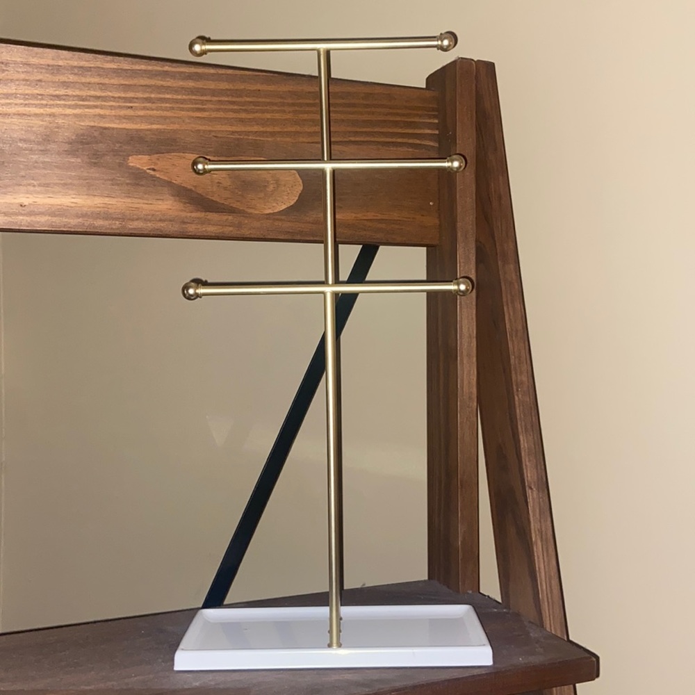 2/$20 3 Tiered Rod Jewelry Organizer with Acrylic Tray